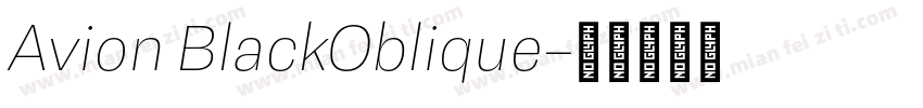 Avion BlackOblique字体转换